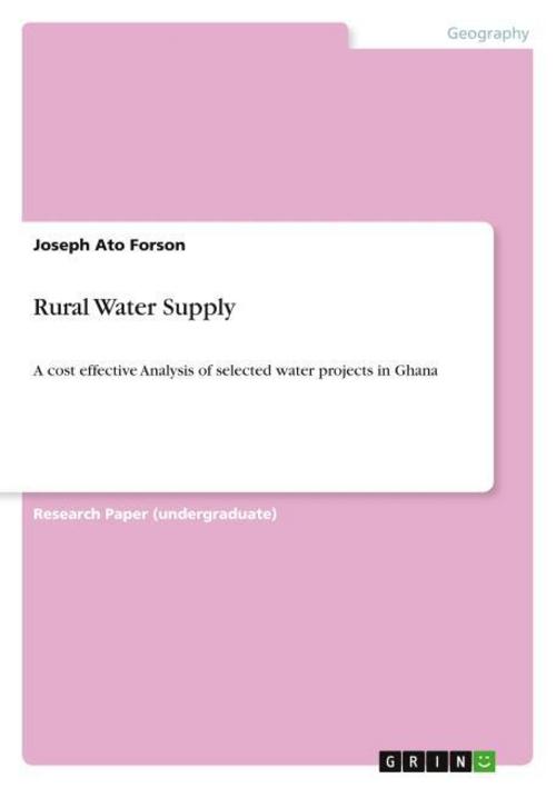 Rural Water Supply