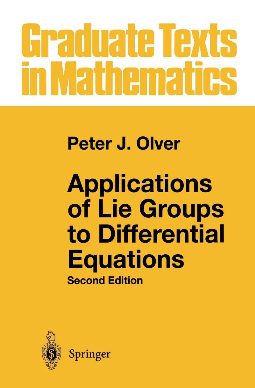 Buchcover: Applications of Lie Groups to Differential Equations