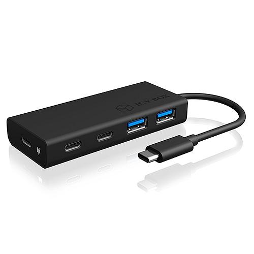 Buchcover: RAIDSONIC Type-C Hub zu 2x Type-C/2x Type-A Anschlüssen, 1x USB PD 60W