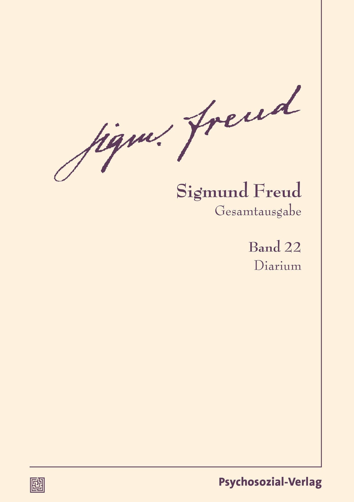Buchcover: Gesamtausgabe (SFG), Band 22