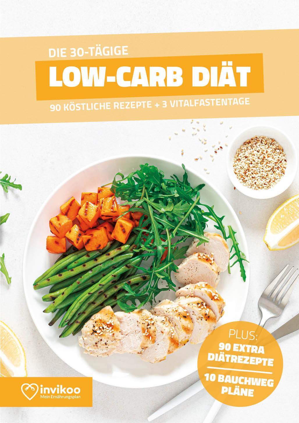 Buchcover: Low Carb Diät - Ernährungsplan zum Abnehmen für 30 Tage
