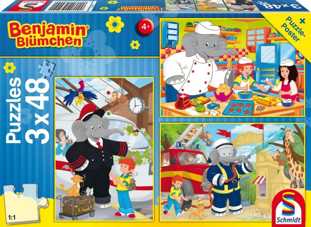 Buchcover: Benjamin Blümchen, Im Einsatz (Kinderpuzzle)