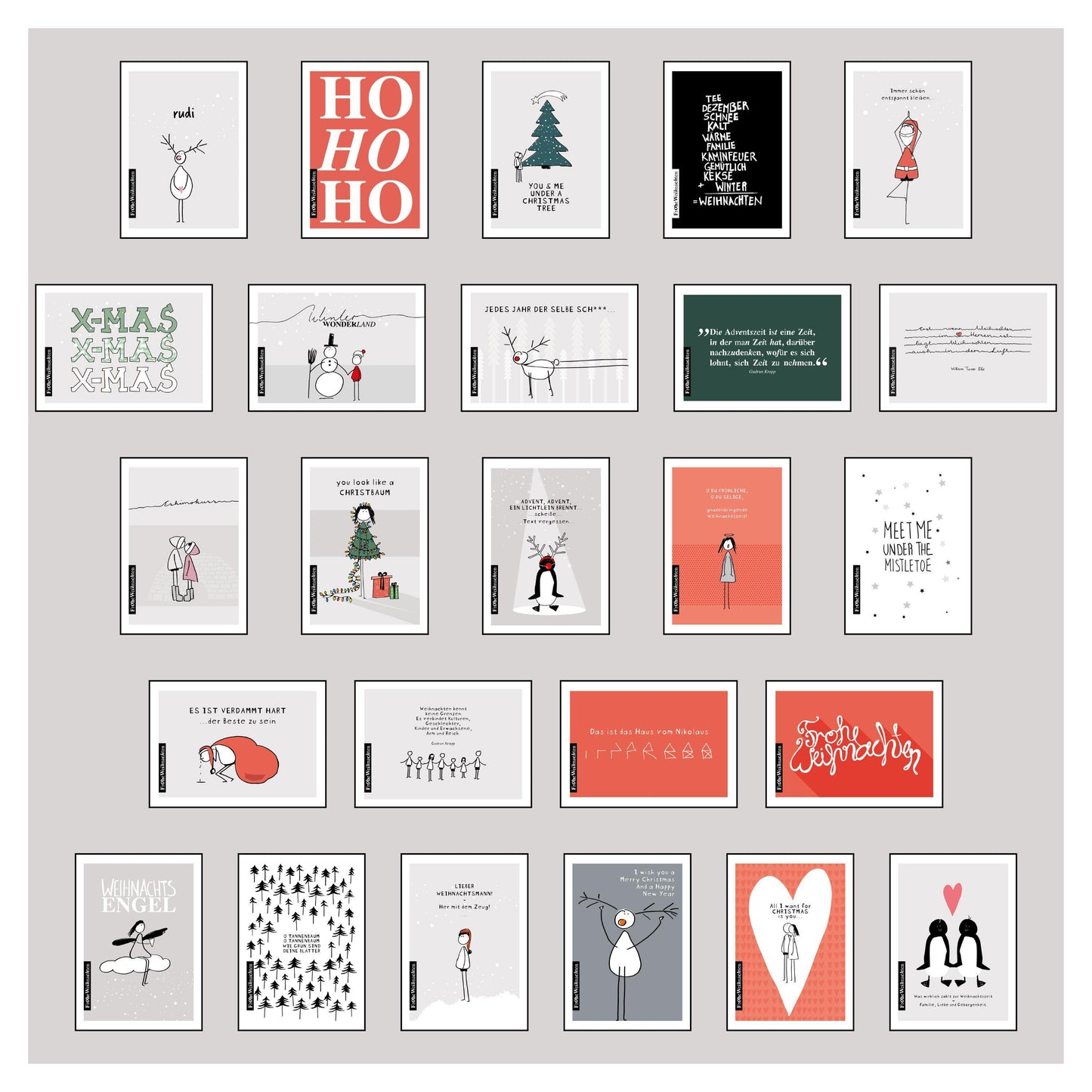 Postkarten-Set Weihnachten.Tl.1