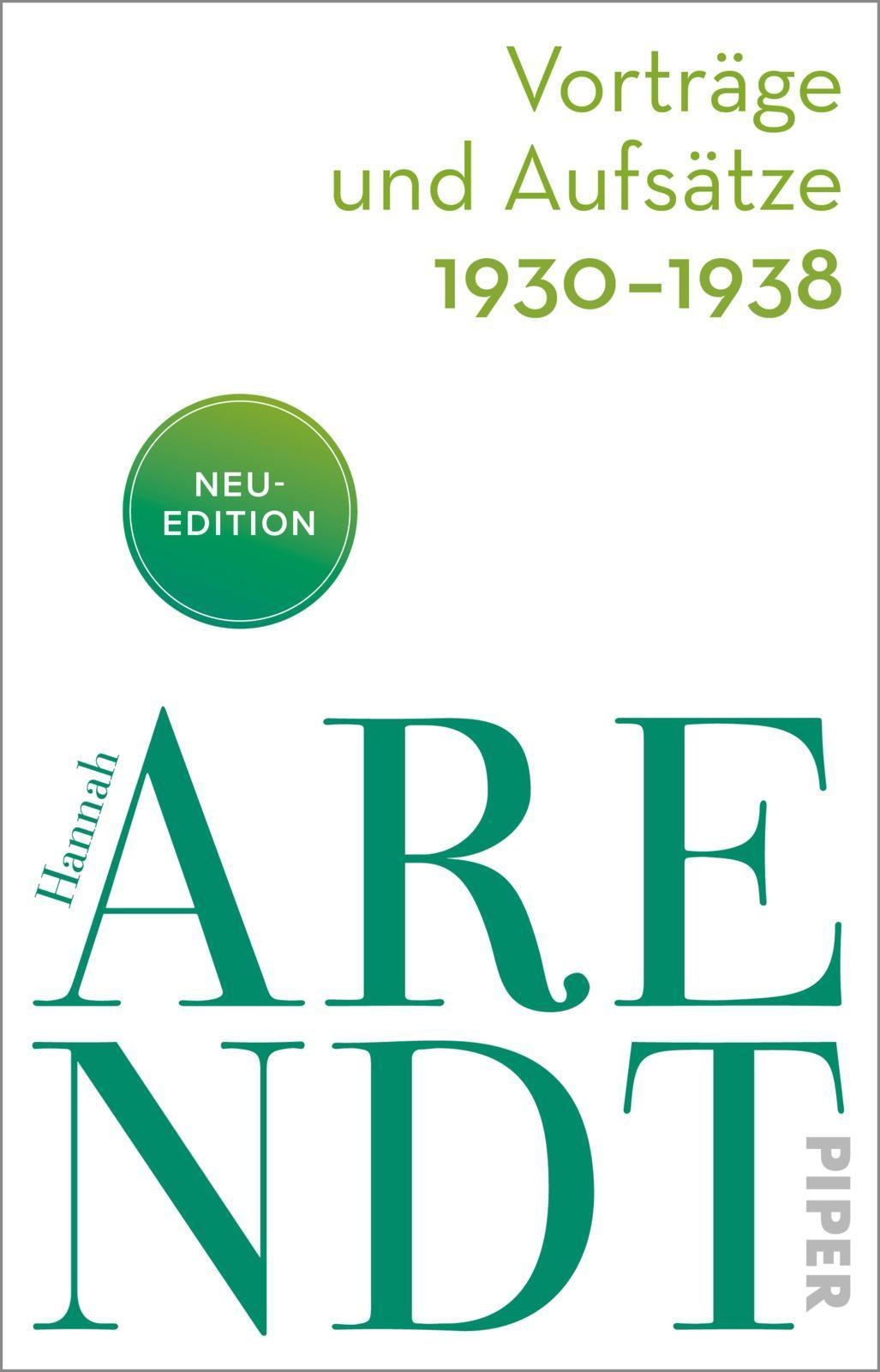 Buchcover: Vorträge und Aufsätze 1930-1938