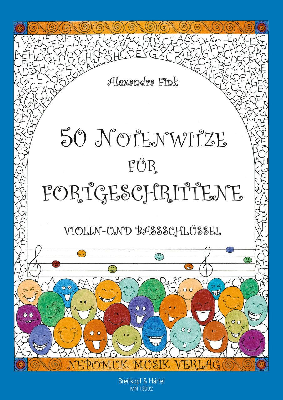 50 Notenwitze für Fortgeschrittene, Ausgabe: Violin- und Bassschlüssel