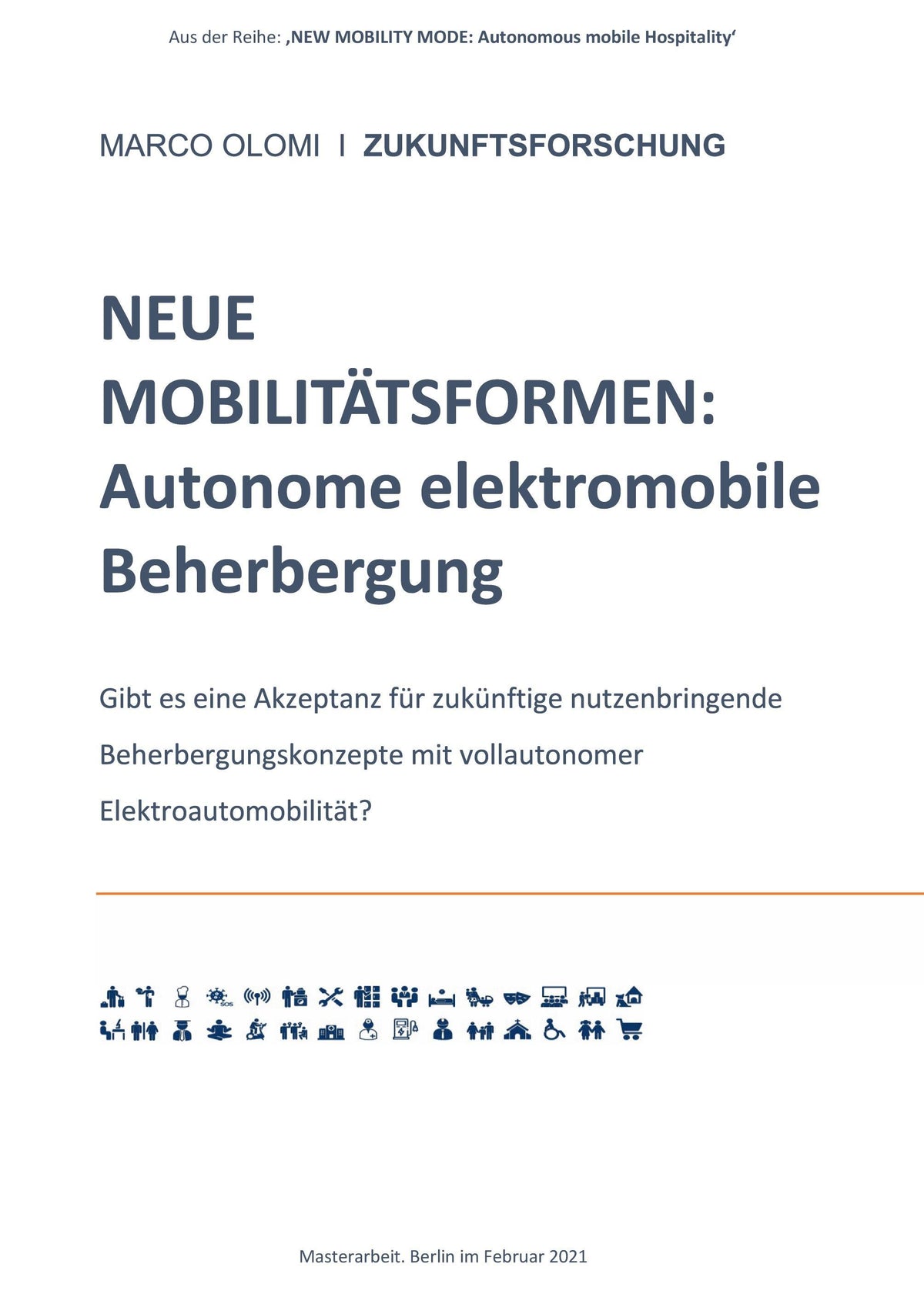 Buchcover: NEUE MOBILITÄTSFORMEN:  Autonome elektromobile Beherbergung
