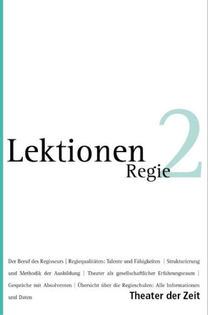 Buchcover: Regie