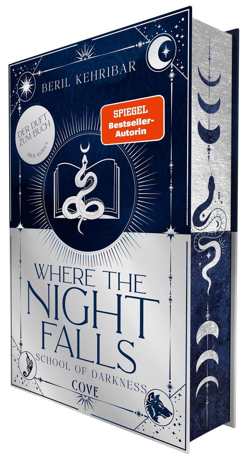 Where the Night Falls (School of Darkness 1): Romantische Dark Academia Fantasy der SPIEGEL-Bestsellerautorin | Schmuckausgabe mit Lesebändchen und limitiertem Motiv-Farbschnitt