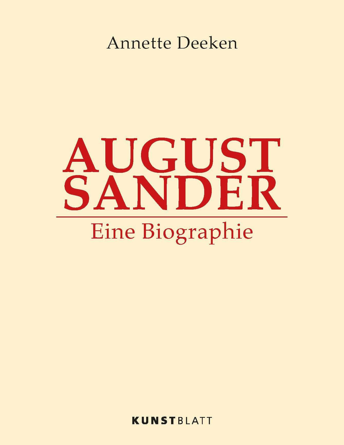 Buchcover: AUGUST SANDER