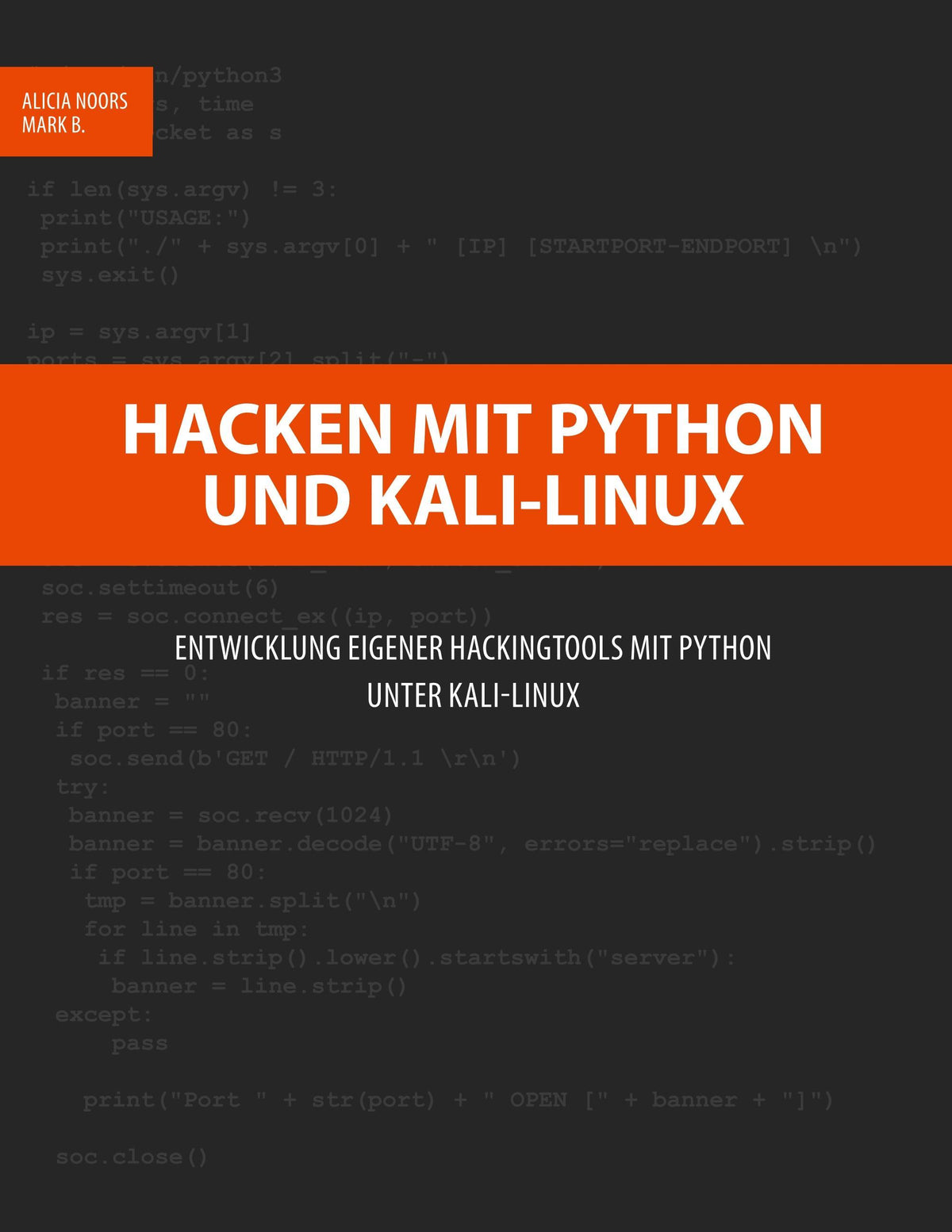 Buchcover: Hacken mit Python und Kali-Linux