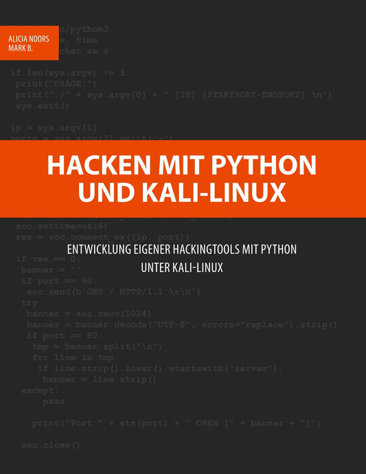 Buchcover: Hacken mit Python und Kali-Linux