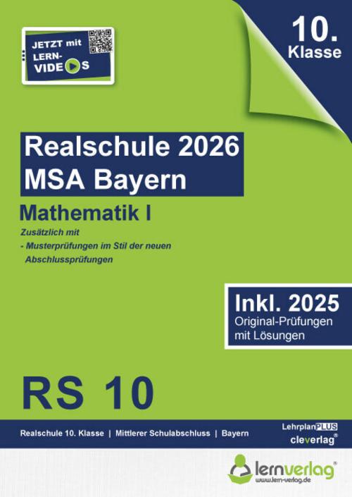 Original-Prüfungen Realschulabschluss Bayern 2026 Mathematik I