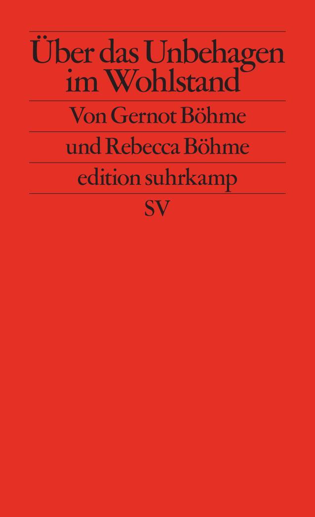 Buchcover: Über das Unbehagen im Wohlstand