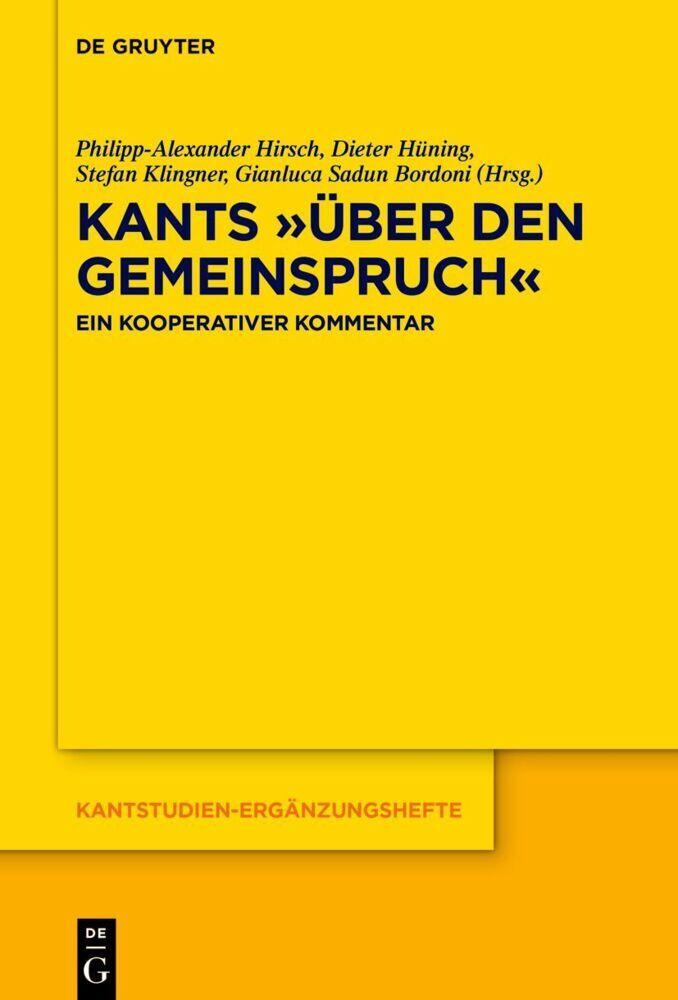 Kants 'Über den Gemeinspruch'