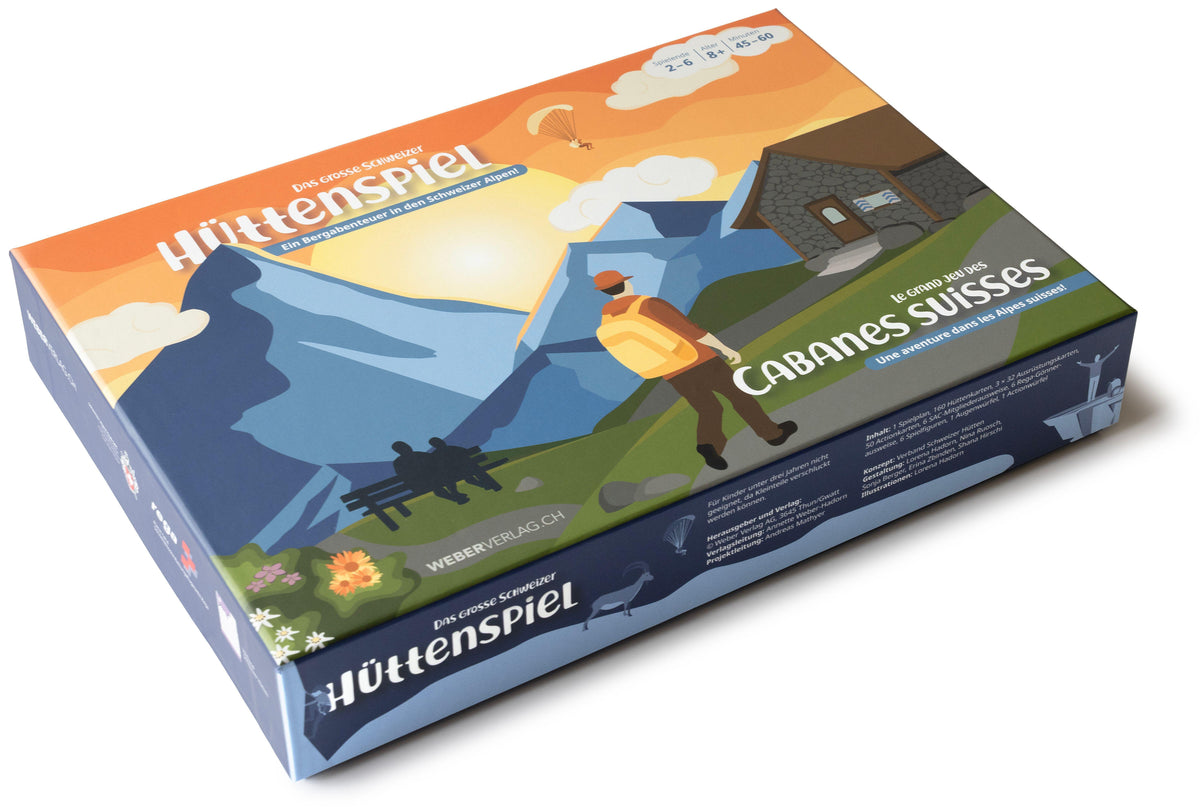 Buchcover: Das grosse Schweizer Hüttenspiel/Le grand jeu des cabanes suisses