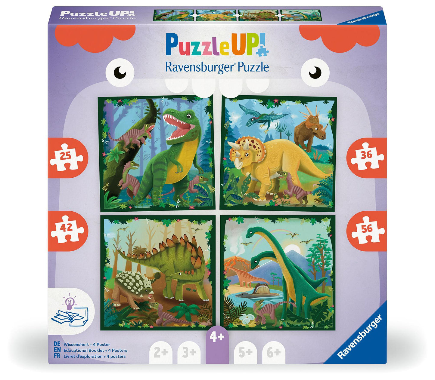 Kinderpuzzle 25,36,42,56 Teile - Puzzle UP! Dinosaurier