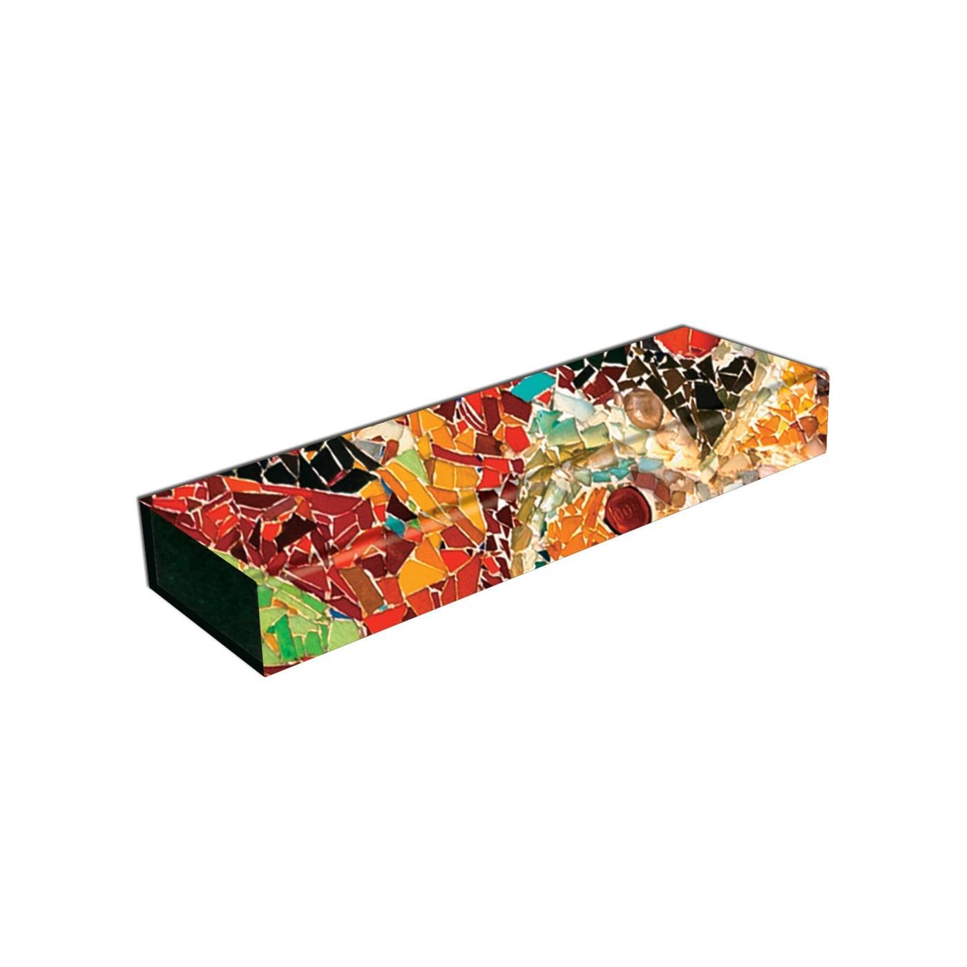 Gaudi's Sun (Gaudi's Mosaics) Pencil Case (Wrap Closure)