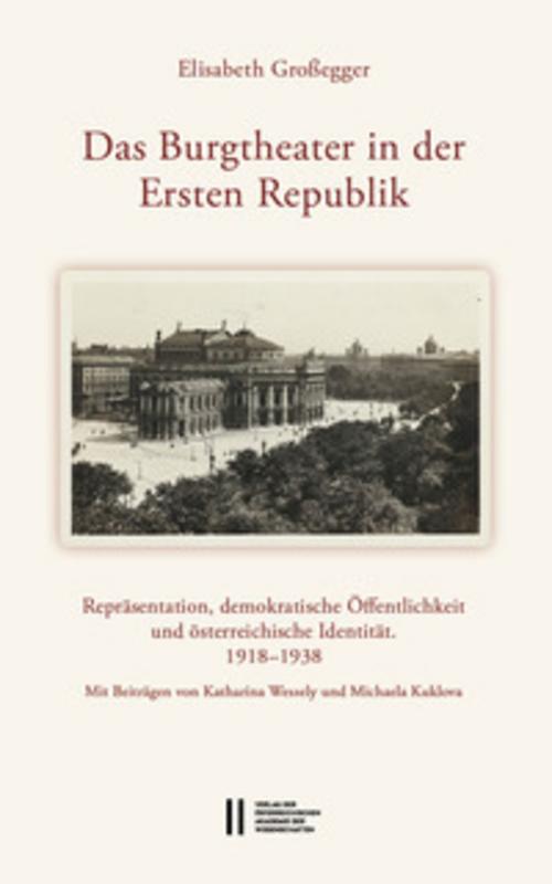 Buchcover: Das Burgtheater in der Ersten Republik
