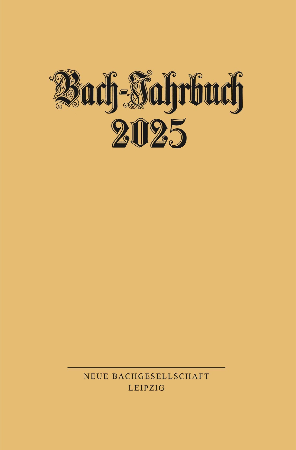 Buchcover: Bach-Jahrbuch 2025