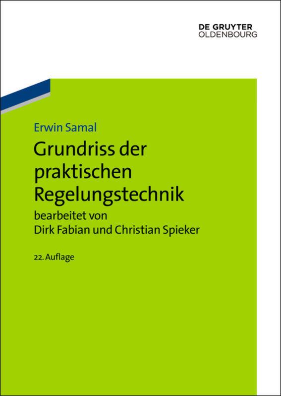Buchcover: Grundriss der praktischen Regelungstechnik