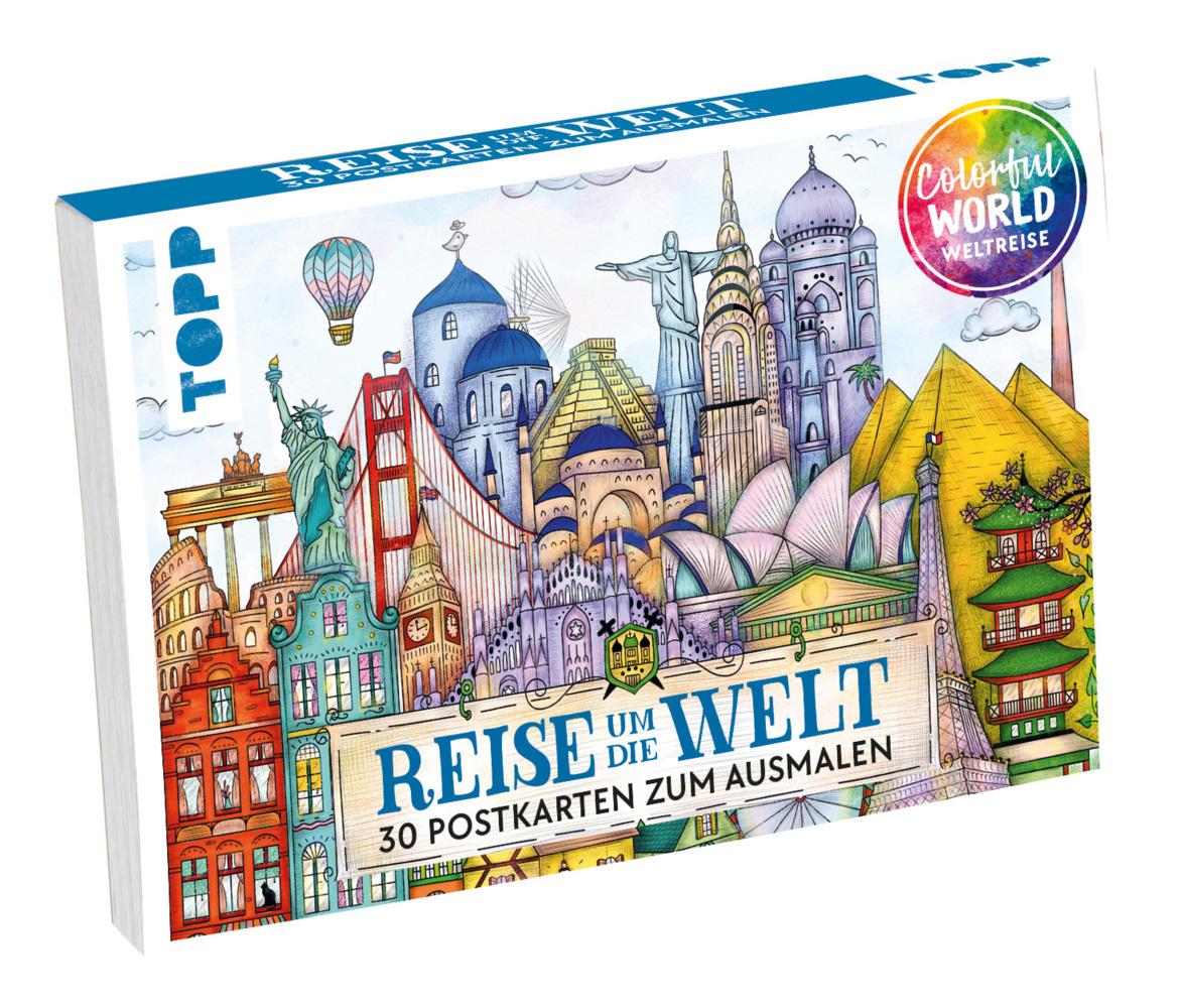 Buchcover: Colorful World Weltreise - Der Postkartenblock