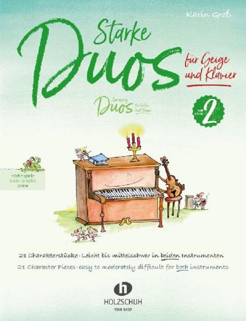 Buchcover: Starke Duos, für Geige und Klavier.Tl.2