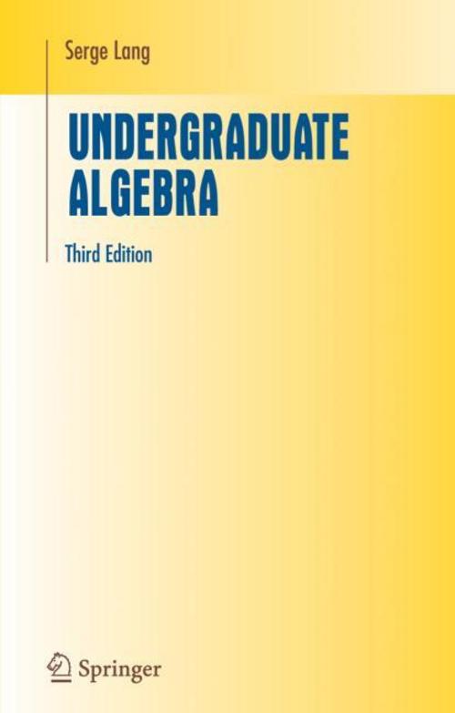 Buchcover: Undergraduate Algebra