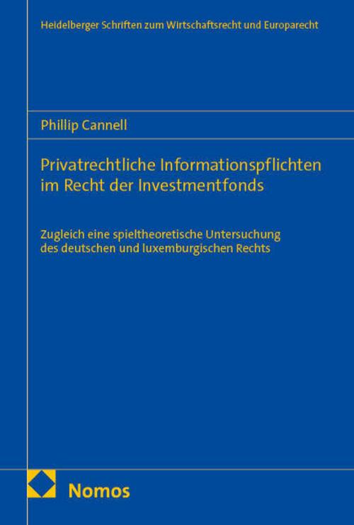 Privatrechtliche Informationspflichten im Recht der Investmentfonds