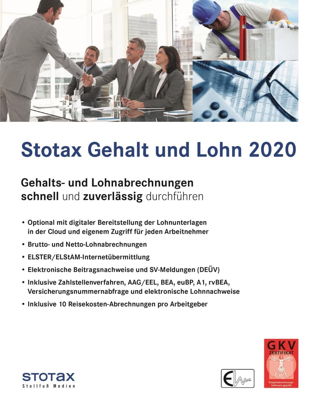 Stotax Gehalt und Lohn 2020,CD-ROM