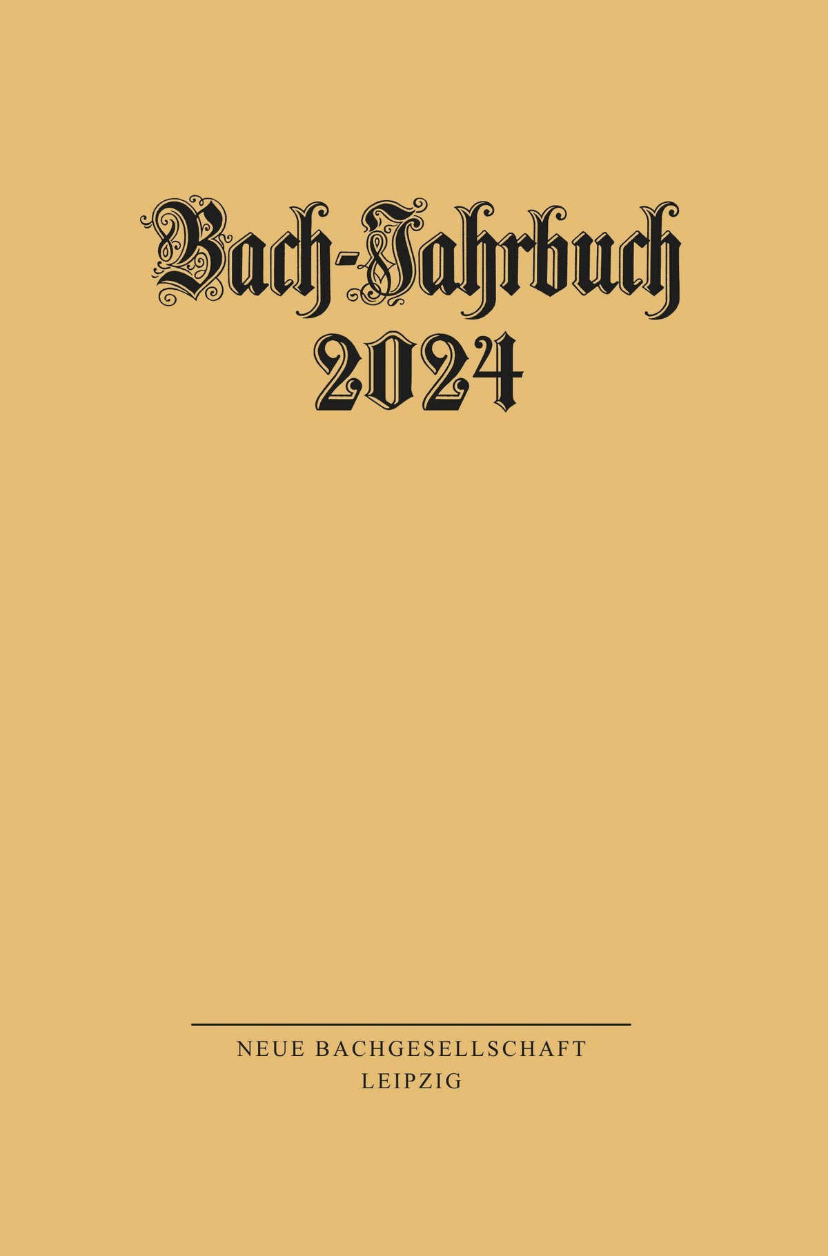 Buchcover: Bach-Jahrbuch 2024