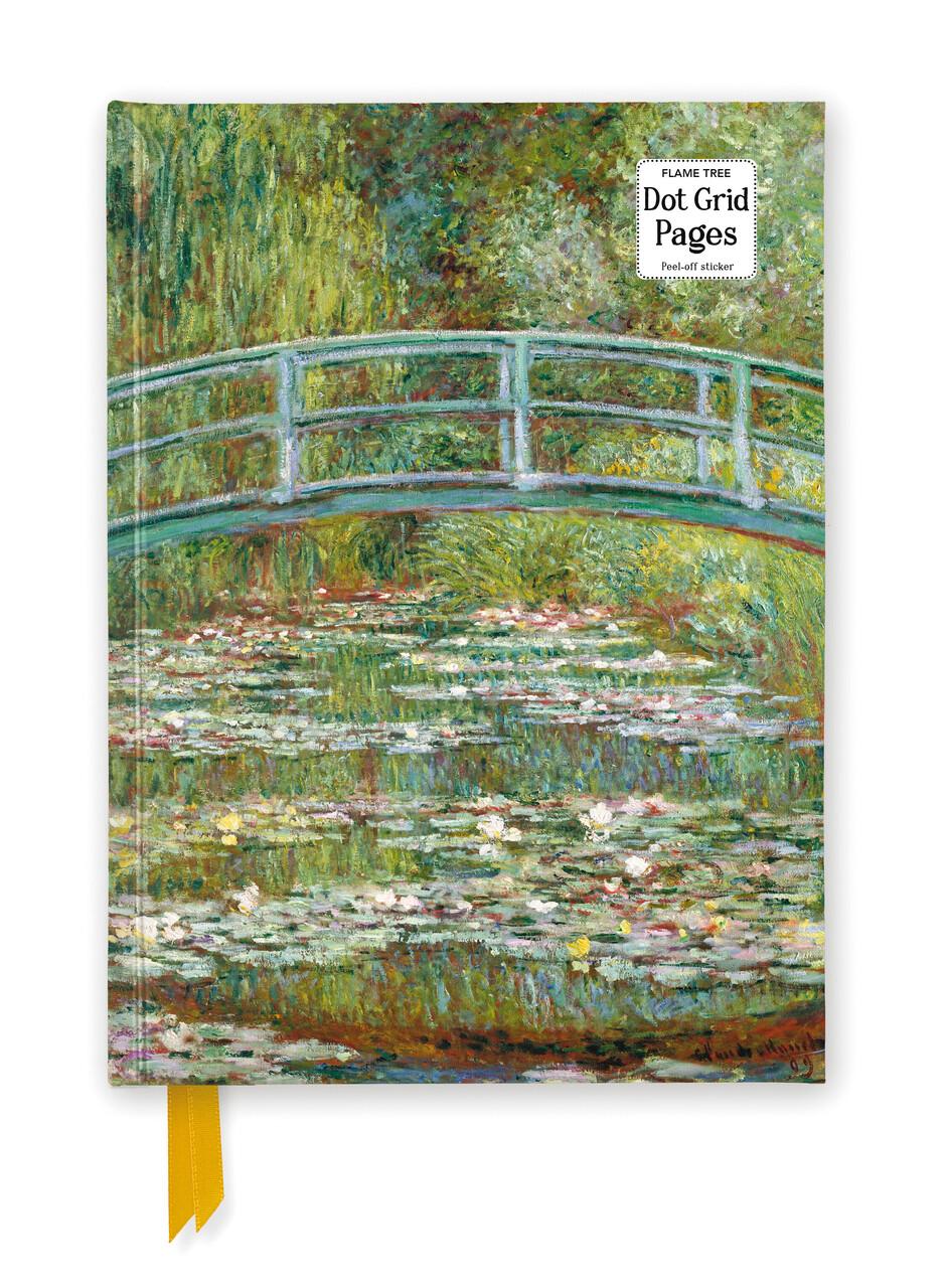 Claude Monet: Bridge Over a Pond of Water Lilies (Foiled Dot Grid Journal)
