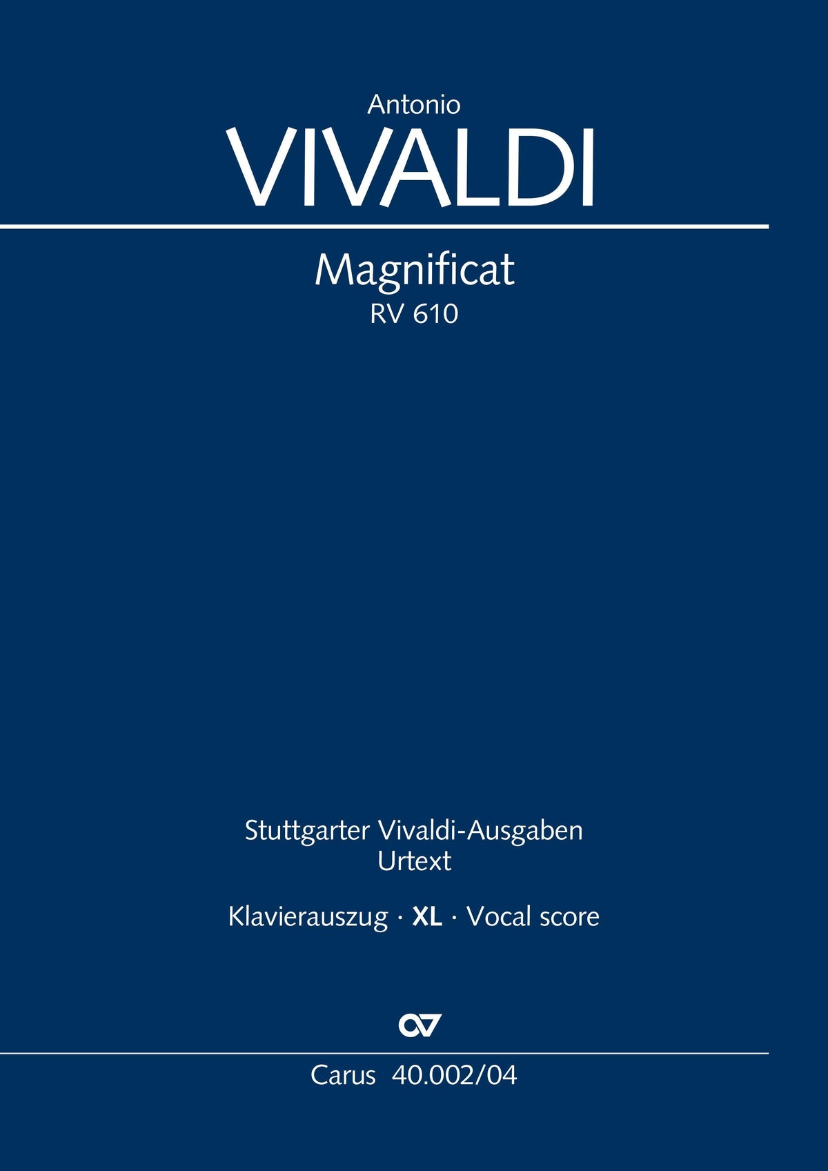 Buchcover: Magnificat (Klavierauszug XL)