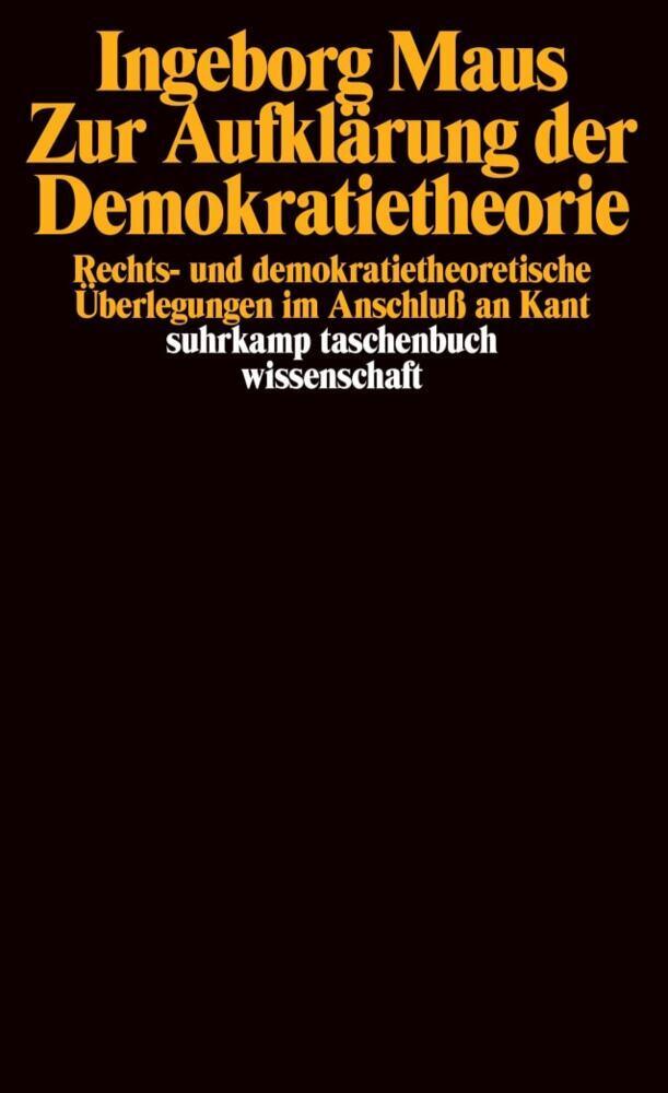 Buchcover: Zur Aufklärung der Demokratietheorie