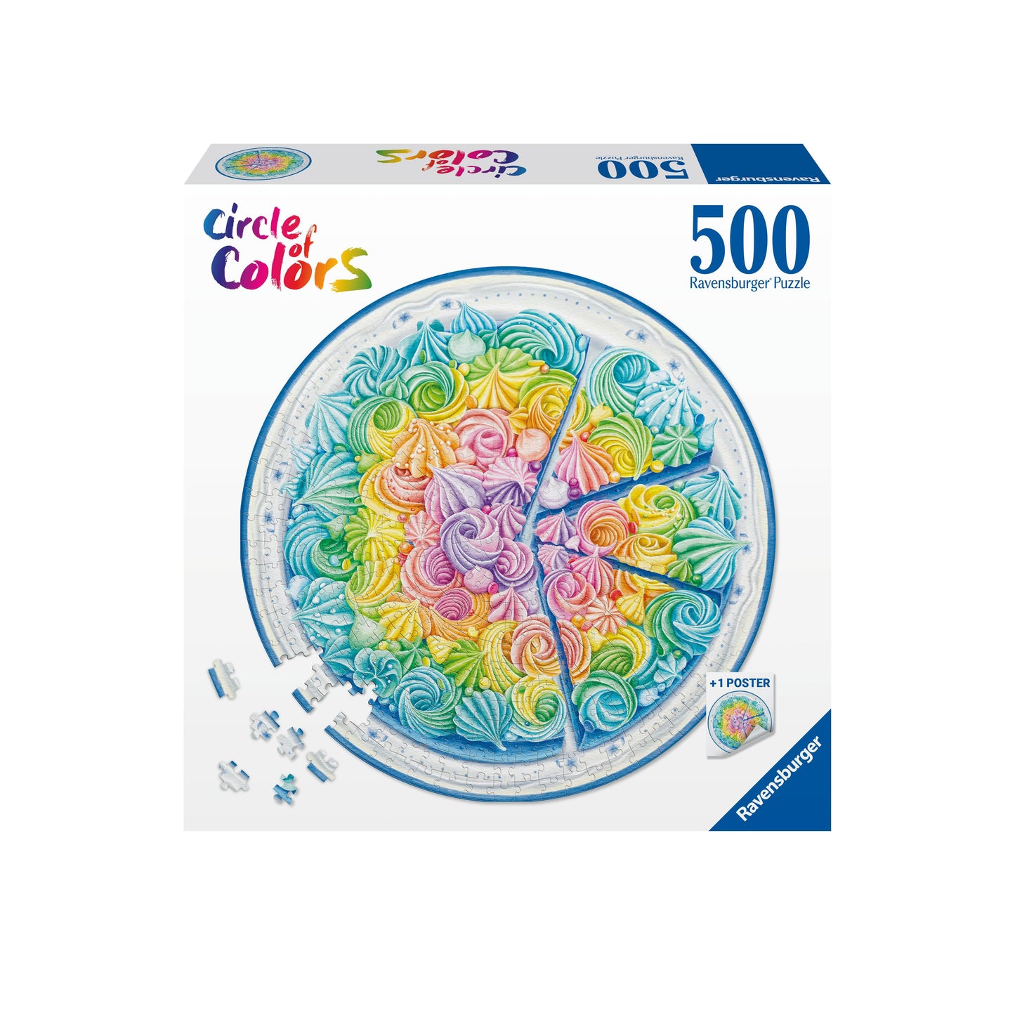 Erwachsenenpuzzle 500 Teile - Circle of Colors - Regenbogenkuchen