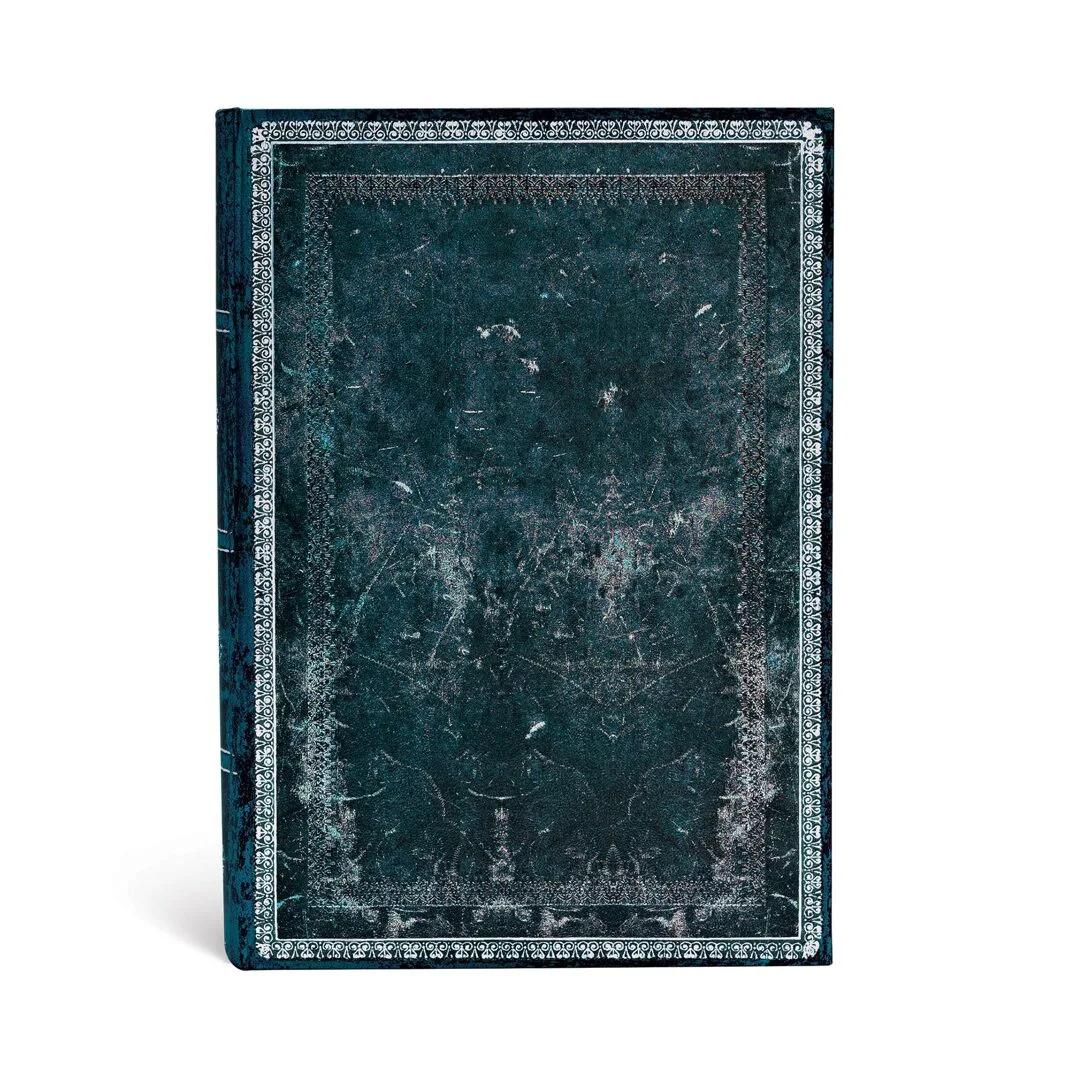 Midnight Steel Midi Lined Hardcover Journal (Elastic Band Closure)