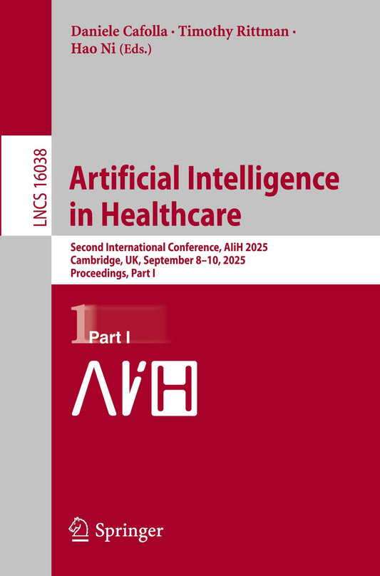 Buchcover: Artificial Intelligence in Healthcare