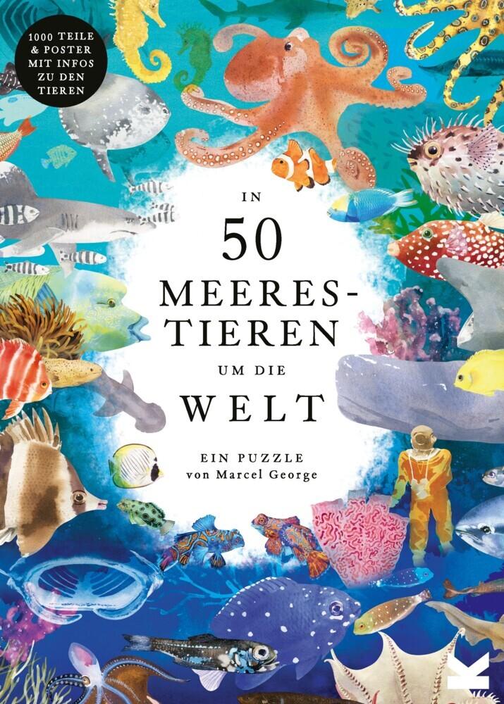 Buchcover: In 50 Meerestieren um die Welt
