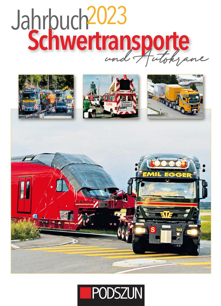 Buchcover: Jahrbuch Schwertransporte & Autokrane 2023