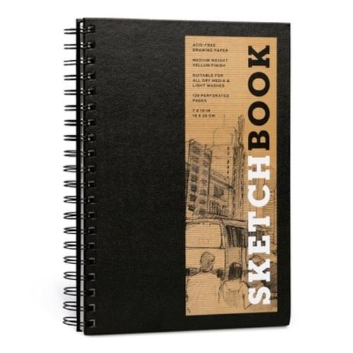 Sketchbook 7 X 10 Black Spiral Hardcover Mixed Media Sketchbook for Drawing