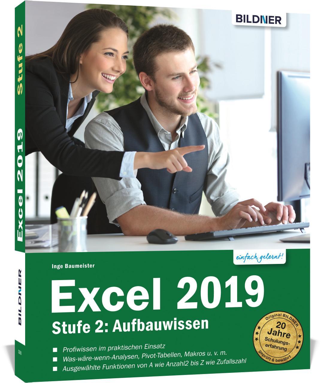 Buchcover: Excel 2019 - Stufe 2: Aufbauwissen