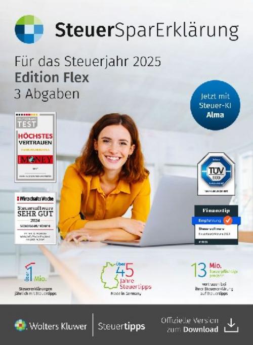 SteuerSparErklärung flex (Steuerjahr 2025) (Code in a Box)
