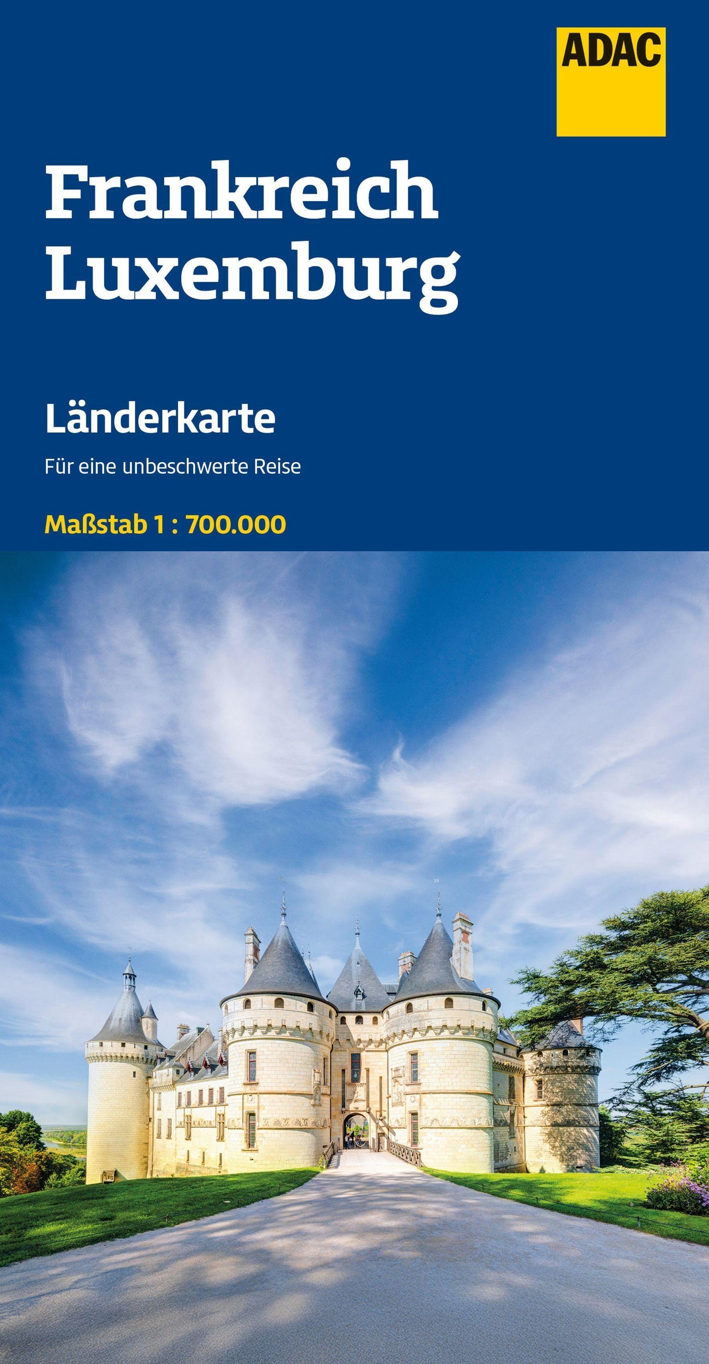 ADAC Länderkarte Frankreich, Luxemburg 1:700.000