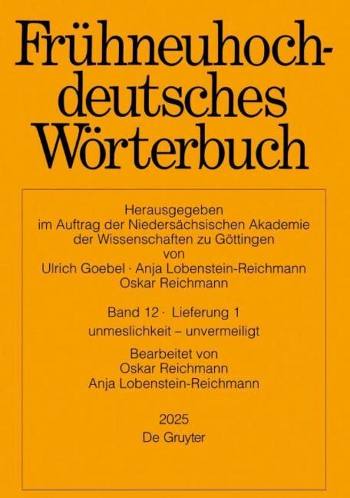 Buchcover: Frühneuhochdeutsches Wörterbuch. Band 12/Lieferung 1