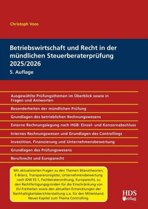 Betriebswirtschaft und Recht in der mündlichen Steuerberaterprüfung 2025/2026