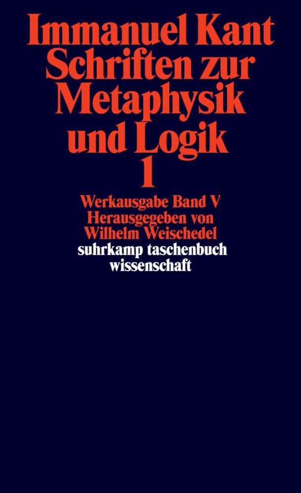 Buchcover: Schriften zur Metaphysik und Logik I
