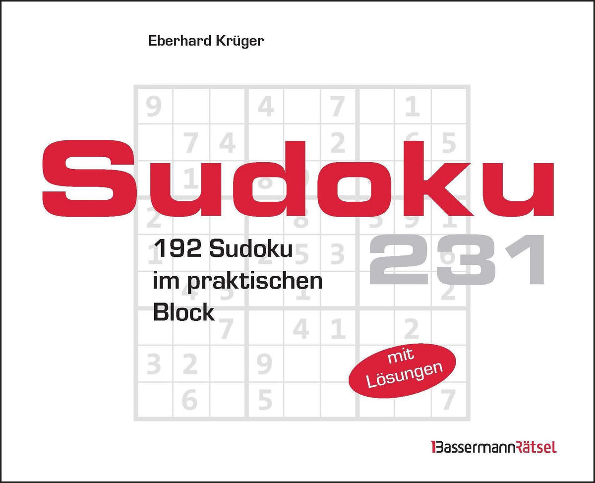 Buchcover: Sudokublock 231 (5 Exemplare à 2,99 EUR)