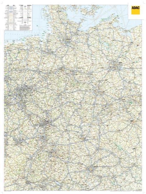 ADAC LänderKarte Deutschland 1:650 000, plano in Hülse