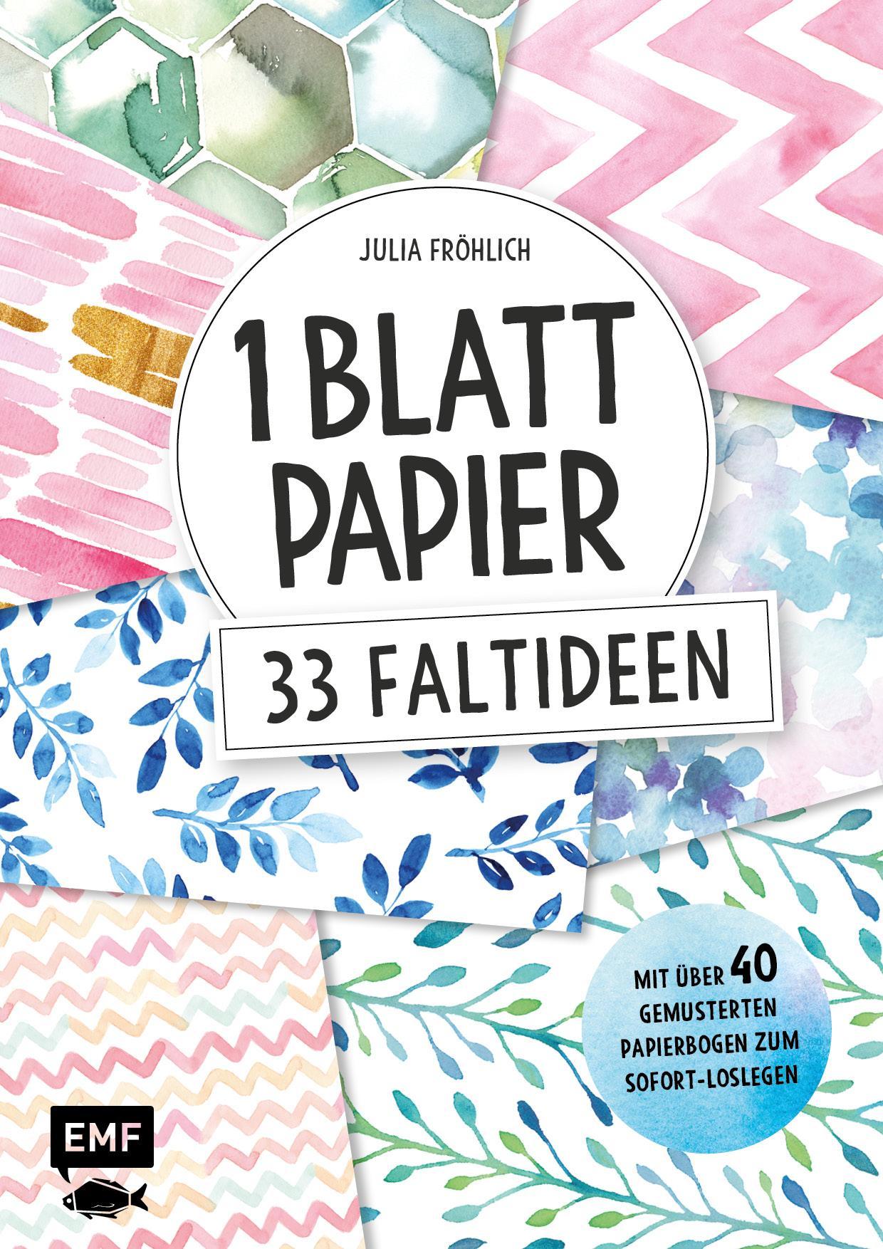Buchcover: 1 Blatt Papier - 33 Faltideen