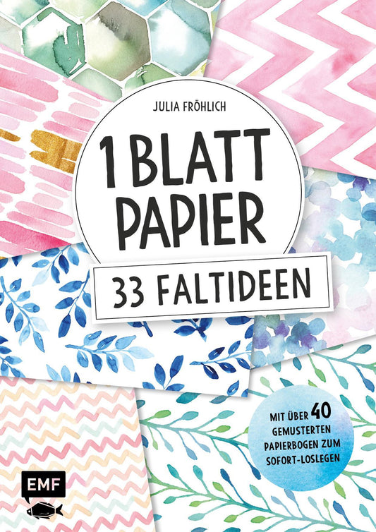Buchcover: 1 Blatt Papier - 33 Faltideen