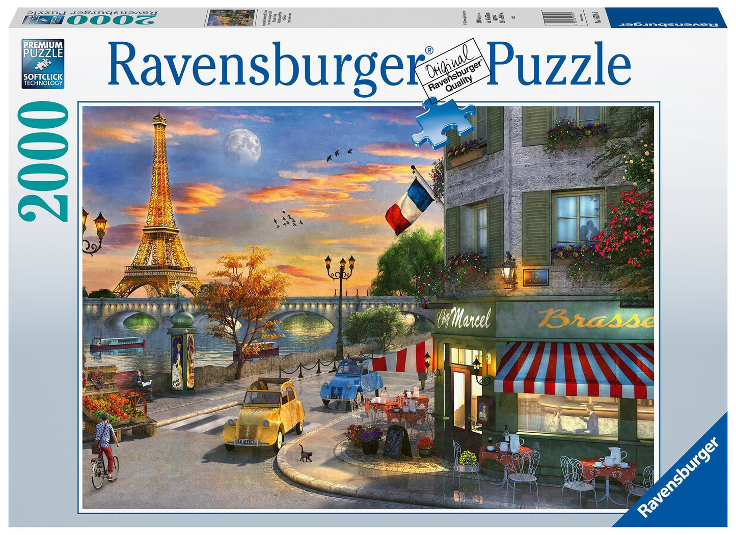 Erwachsenenpuzzle 2000 Teile - Romantische Abendstunde in Paris